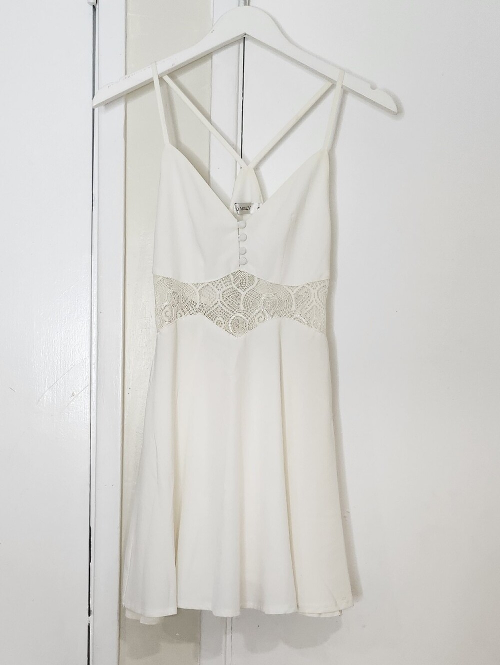Hello Molly White Mini Skater Dress